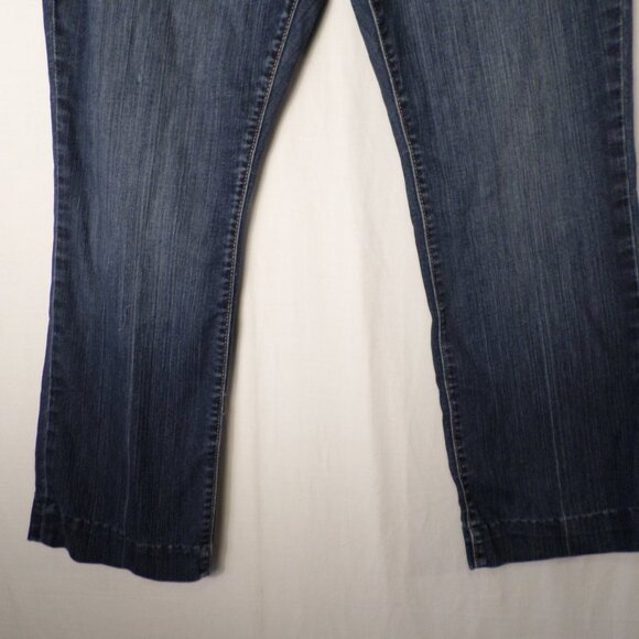 Old Navy 'The Flirt' Womens Dark Blue Denim Jeans Sz 14 Regular - Picture 4 of 12